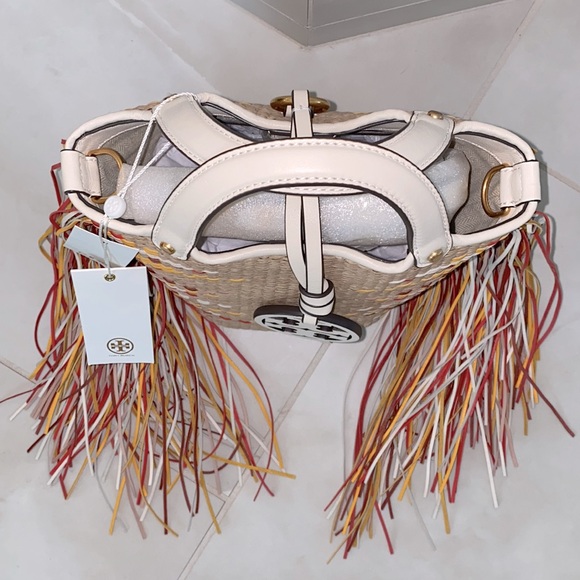 NWT Tory Burch Miller Fringe Mini Bucket Bag - Picture 2 of 9